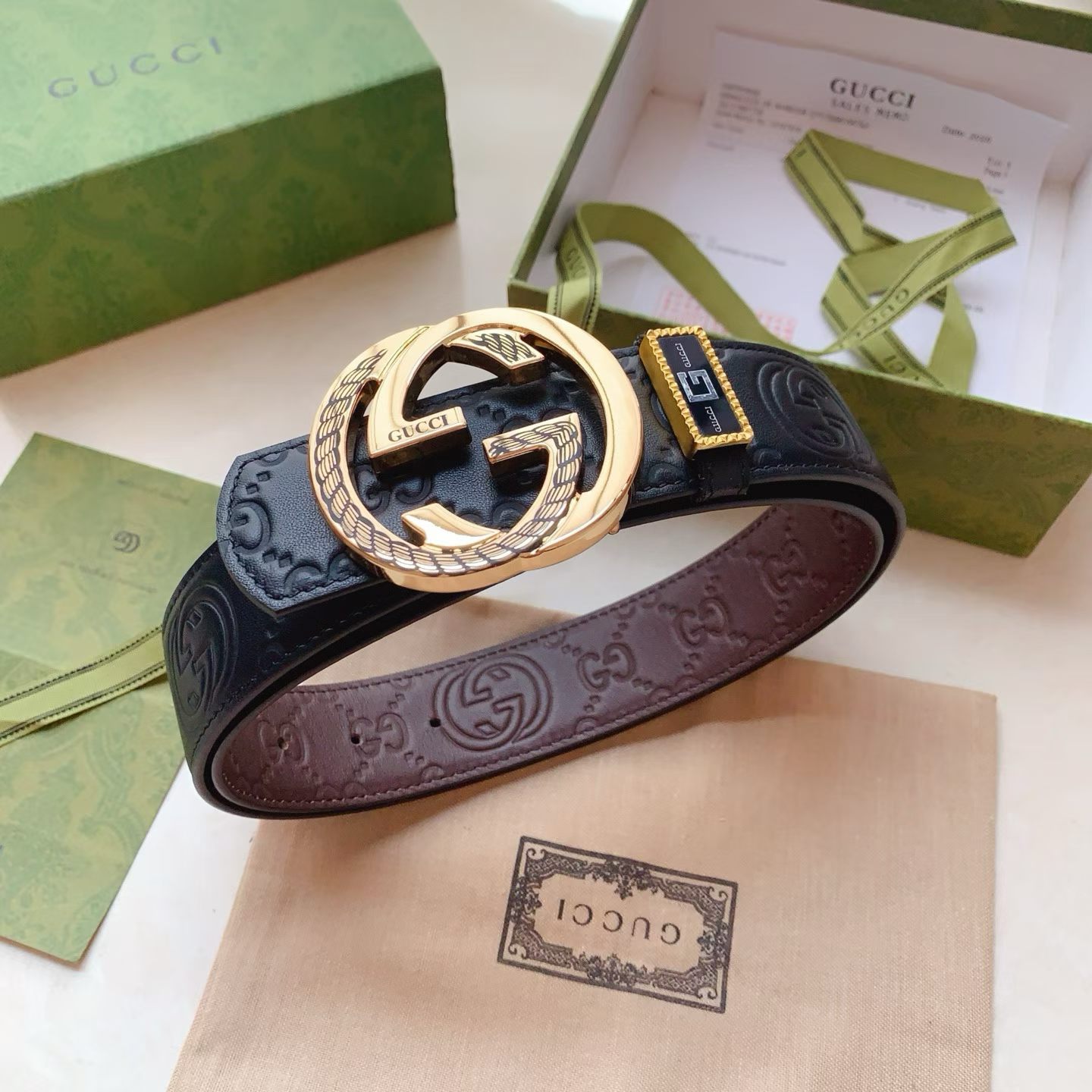 کمربند چرم برند Gucci