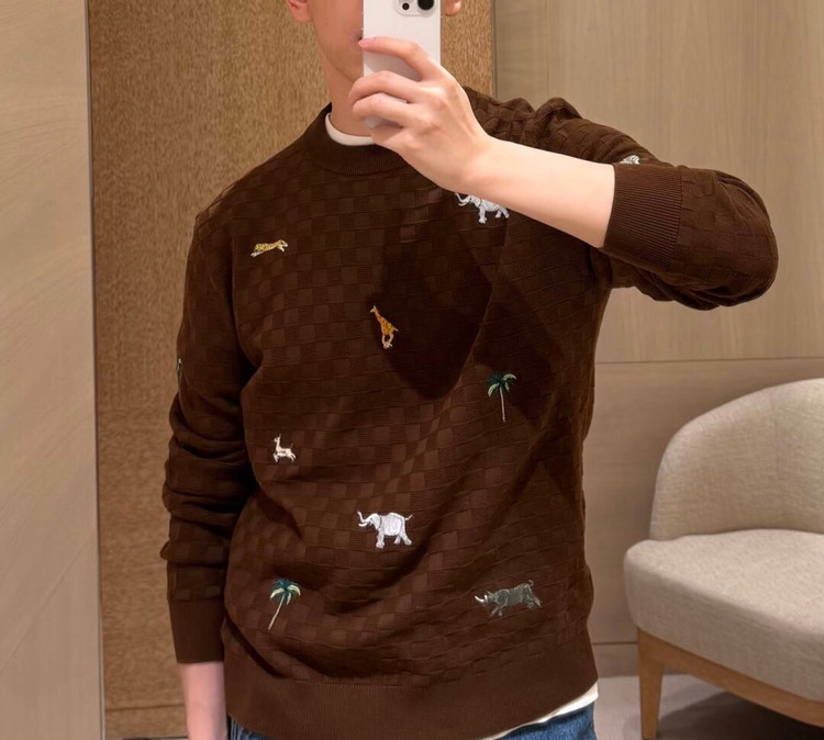 بافت یقه گرد برند Louis Vuitton