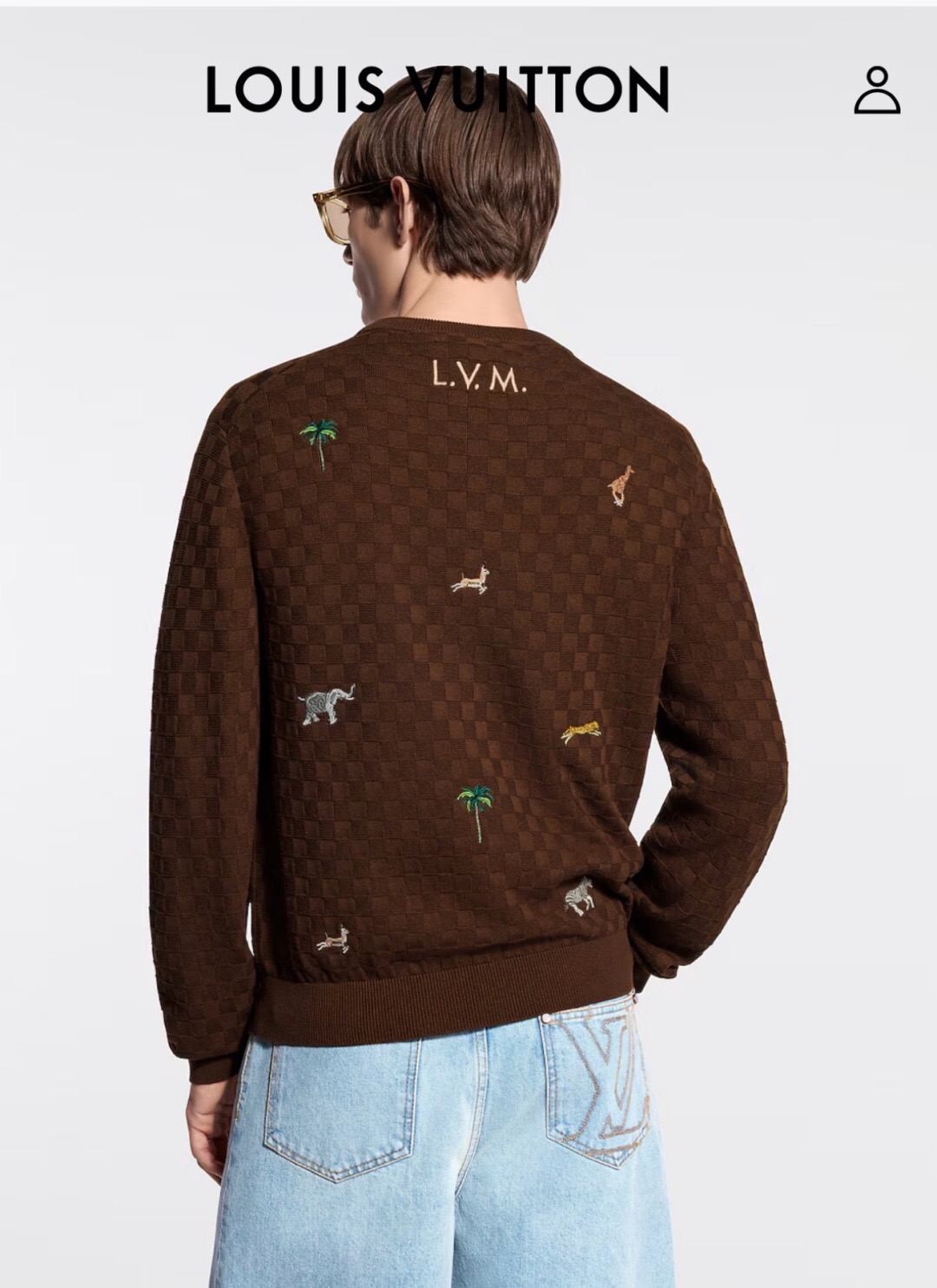 بافت یقه گرد برند Louis Vuitton