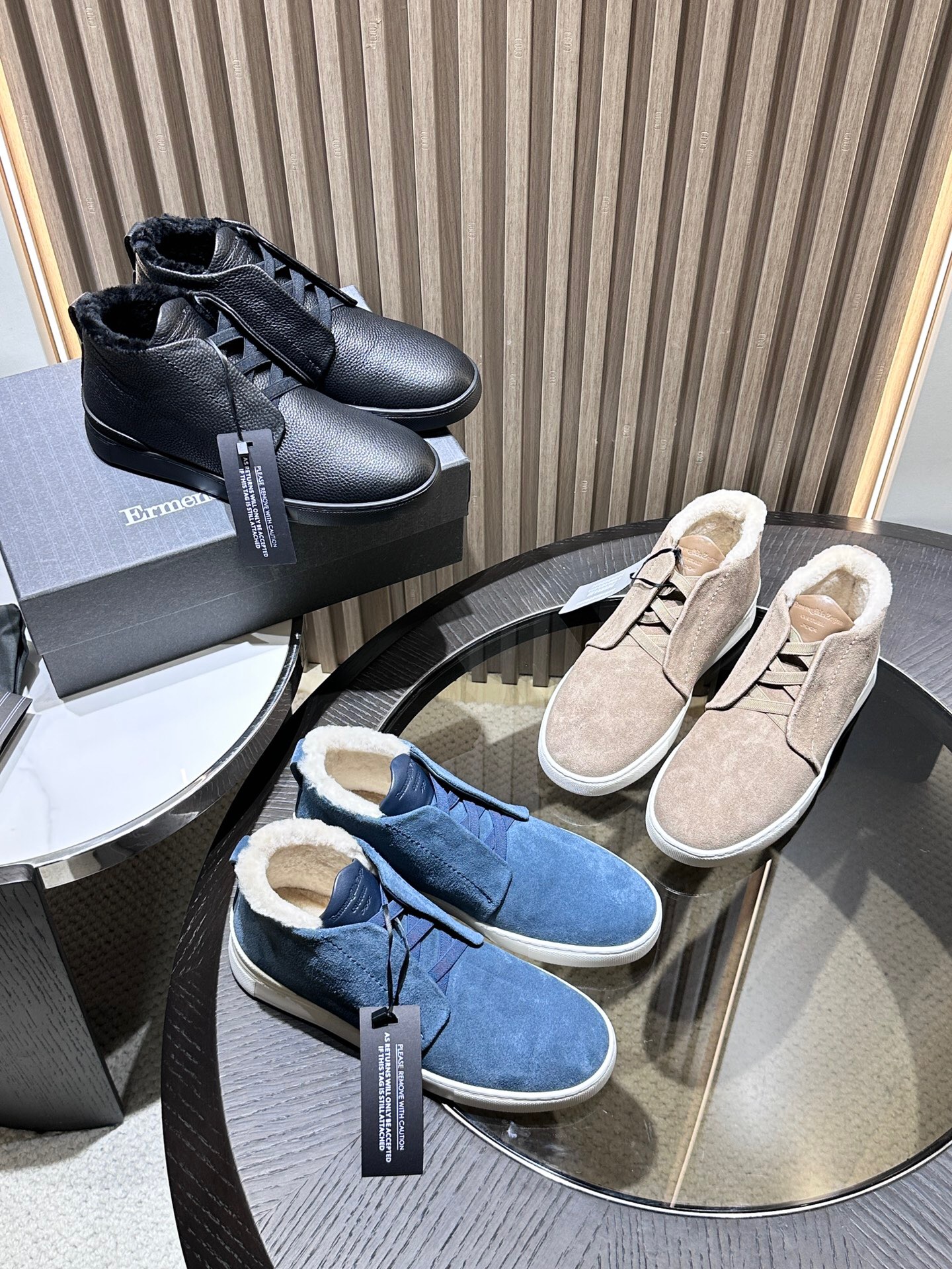 نیم بوت مردانه برند Zegna
