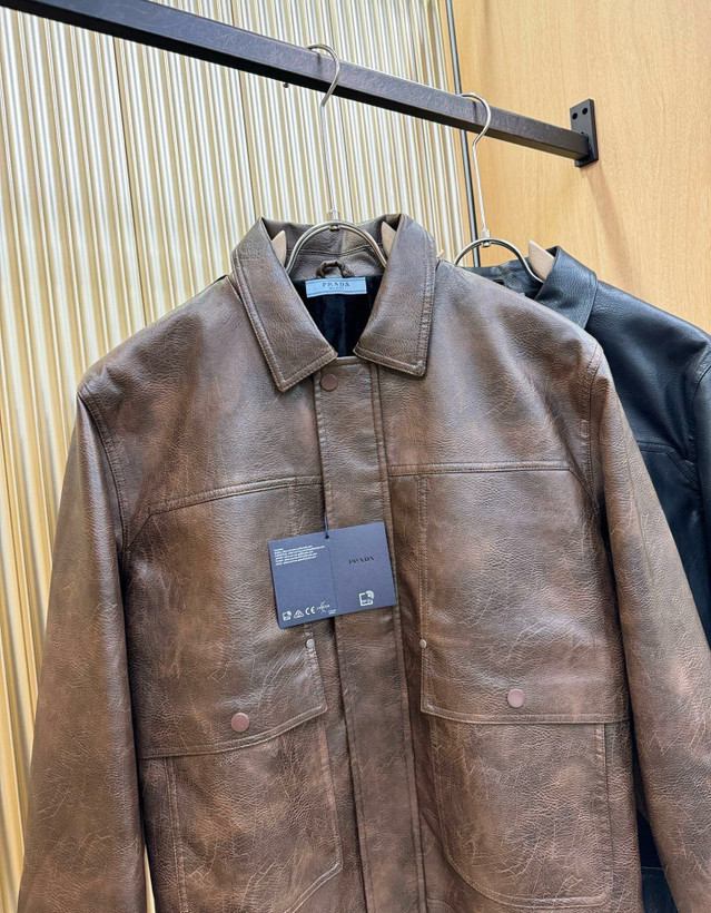 کاپشن چرم برند Prada