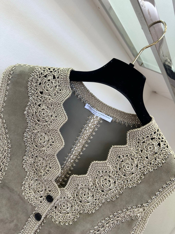 جلیقه چرم زنانه برند Ermanno Scervino