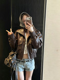 کاپشن چرم زنانه برند Loro Piana