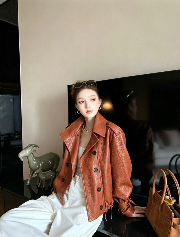 کت چرم زنانه برند Alexander wang