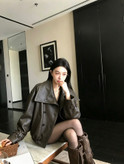 کت چرم زنانه برند Alexander wang