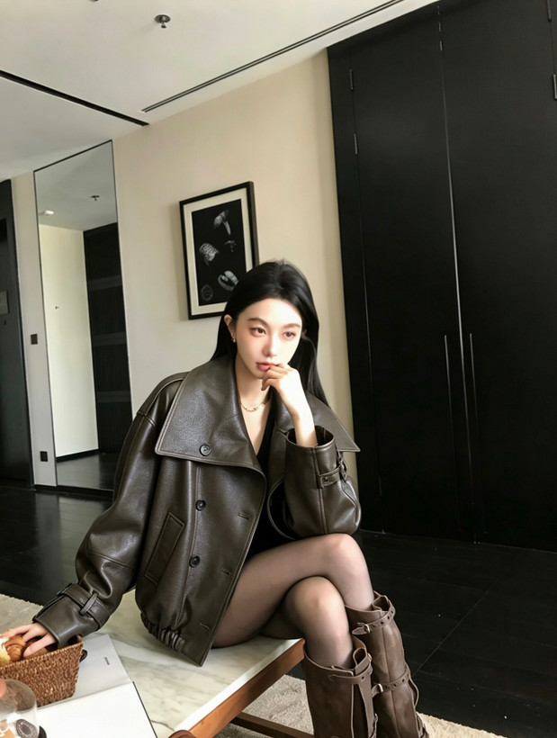 کت چرم زنانه برند Alexander wang