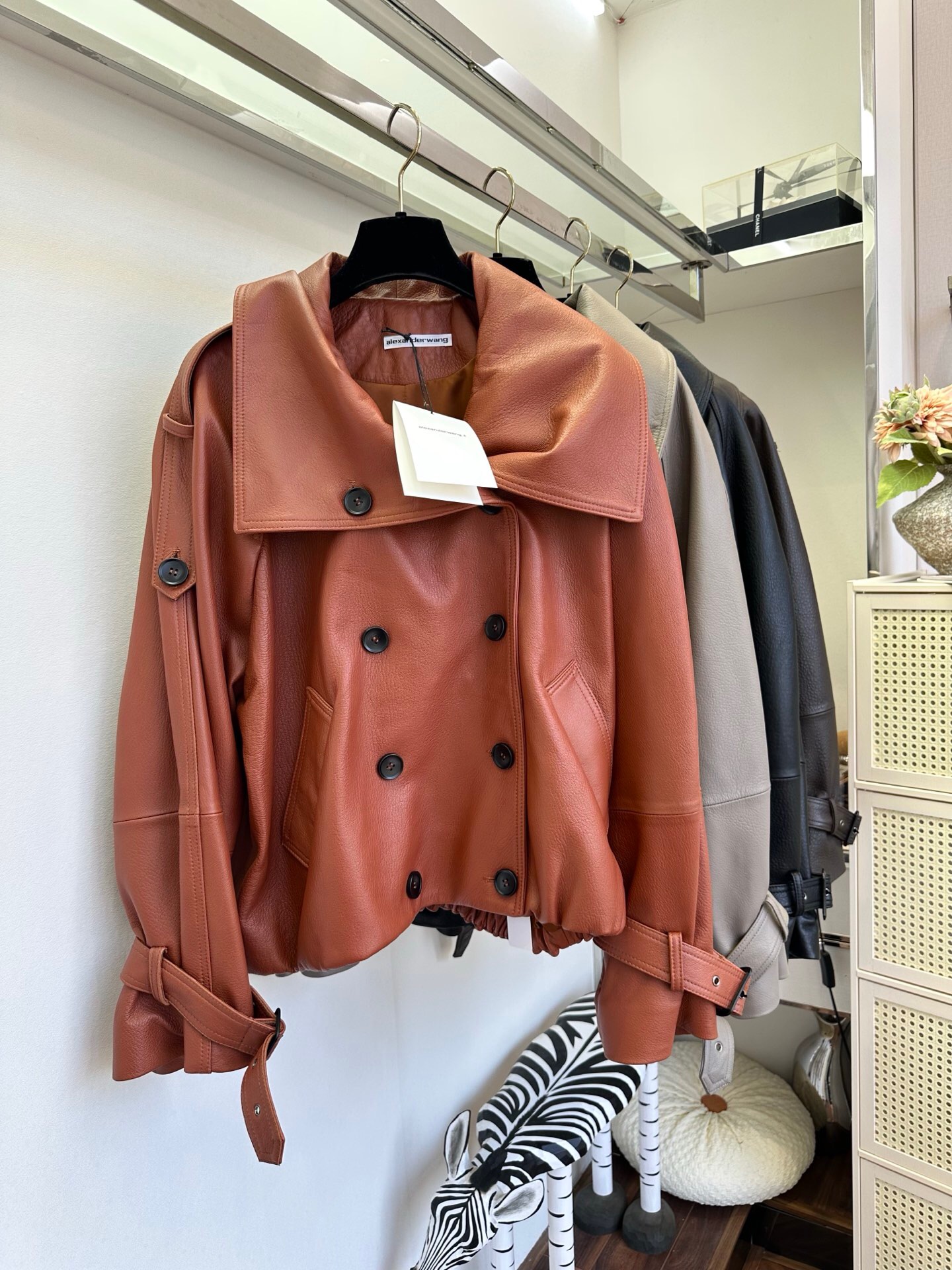 کت چرم زنانه برند Alexander wang