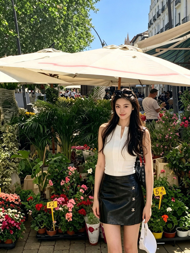 دامن چرم برند Chanel