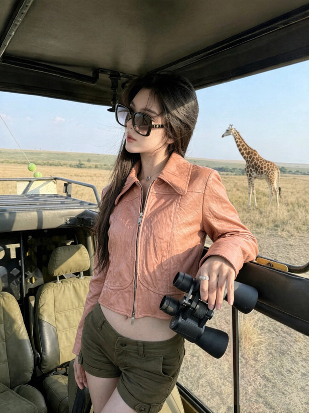 کت چرم زنانه برند Miu Miu