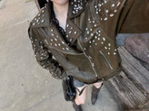 کت چرم زنانه برند YSL