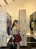 دامن چرم برند Chanel