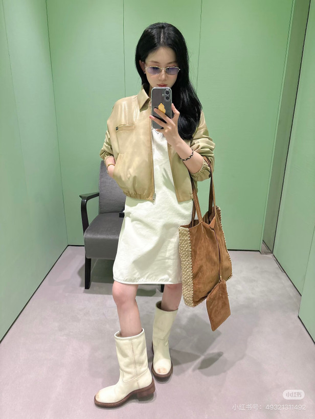 کت چرم زنانه برند Prada