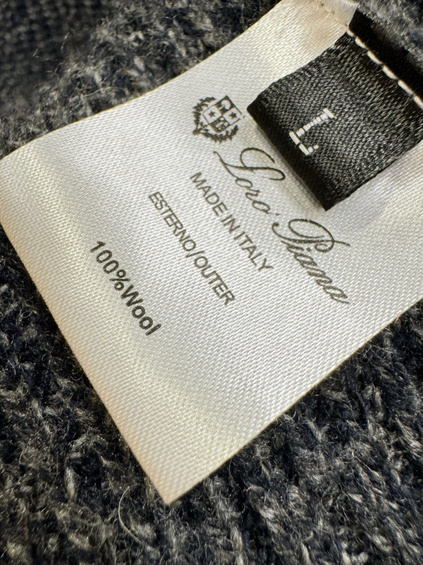 بافت یقه گرد مردانه برند Loro piana