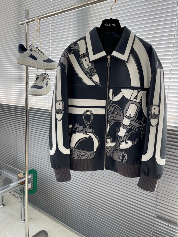 کاپشن چرم برند Hermes
