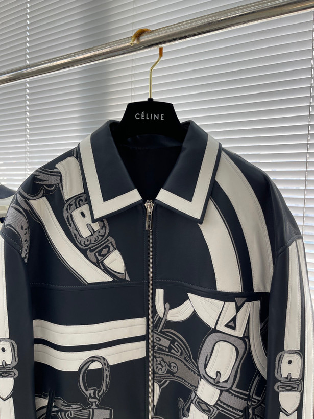 کاپشن چرم برند Hermes