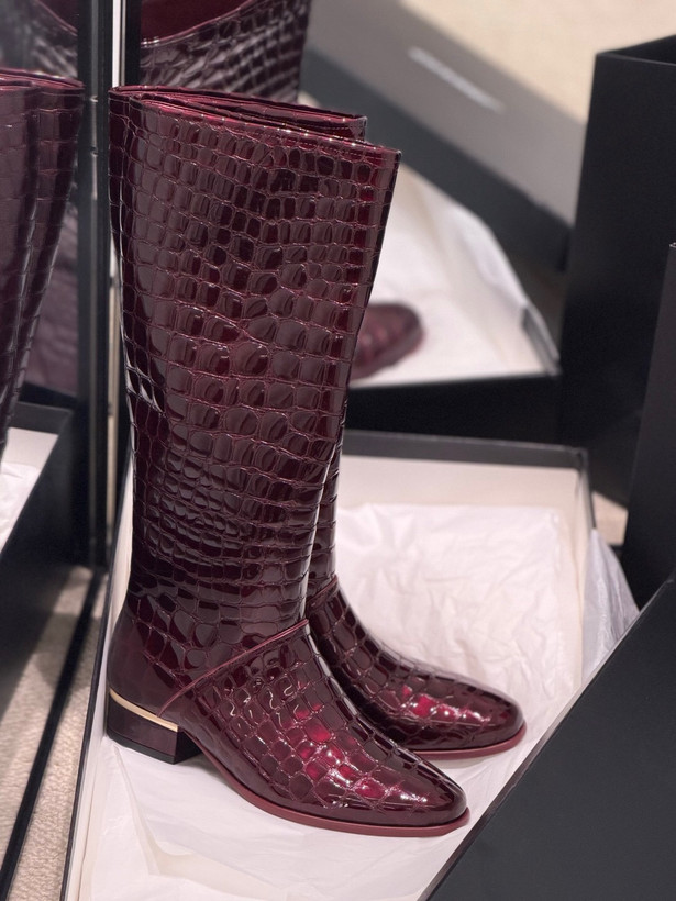 بوت چرم زنانه برند Chanel