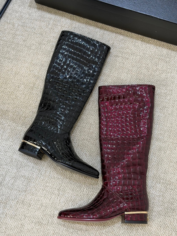 بوت چرم زنانه برند Chanel