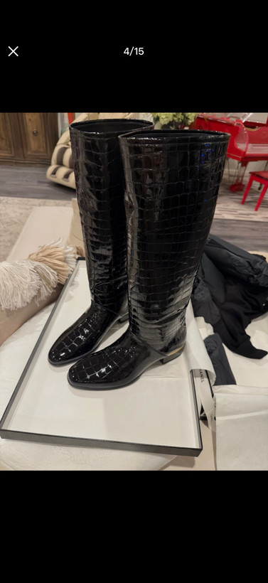 بوت چرم زنانه برند Chanel